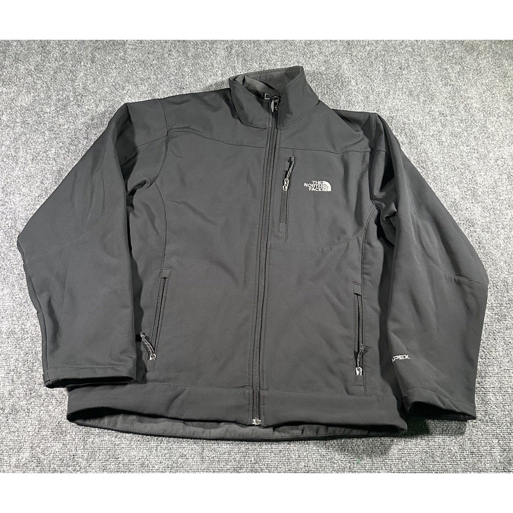 The North Face Apex Bionic Jacket Mens XL Gray Softshell Polartec Fleece Lined